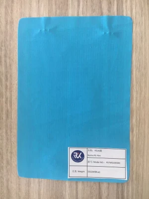 Maßgeschneiderte blaue wasserdichte PEVA-Folie aus Kunststoff für chirurgische Einwegprodukte, hergestellt in China